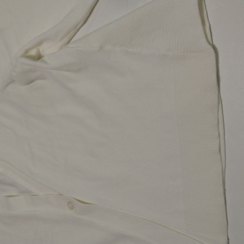 Cardigan One Button Sweater Flare Bottom 3/4 Sleeves Size LP #W-842 - Picture 7 of 14